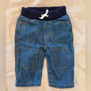 Hanna Andersson Navy-Stretch-Waist Blue Denim Jean Baby Pants